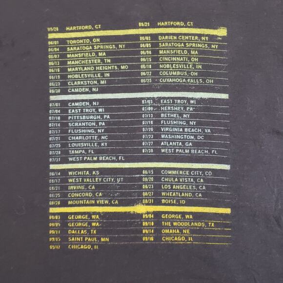 DAVE‎ MATTHEWS' BAND Summer 2010 Tee T-Shirt by Anvil Sustainable Concert Merch - Picture 11 of 15